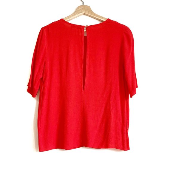 Aritzia | Babaton Red/Orange Blouse With Side Slit - Picture 2 of 7